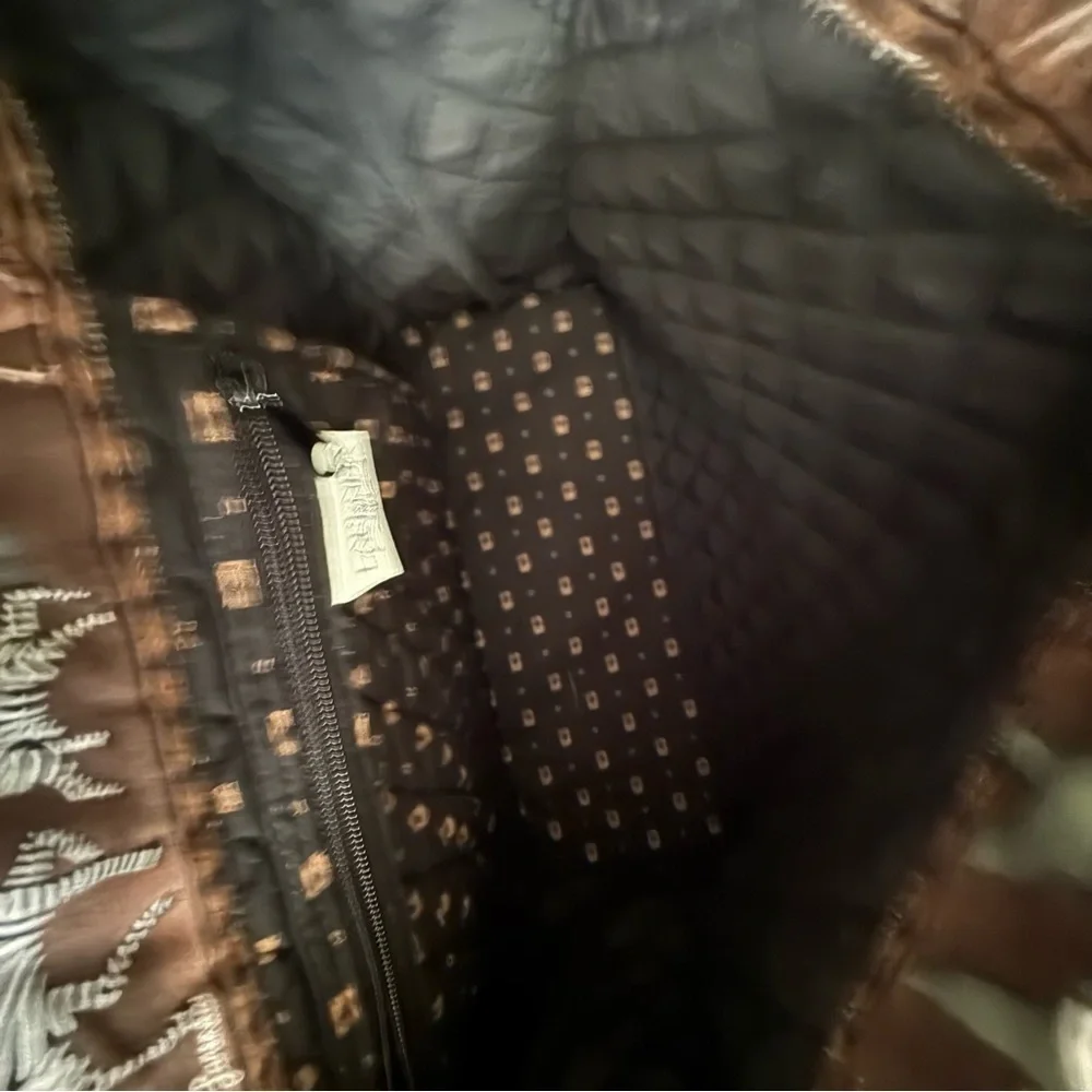 Larenda Quilted Safari Print Tote~ VTG